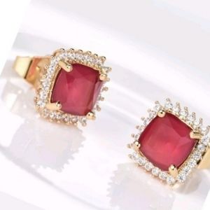 Women's men's 24K Yellow Gold Filled Lab Diamond